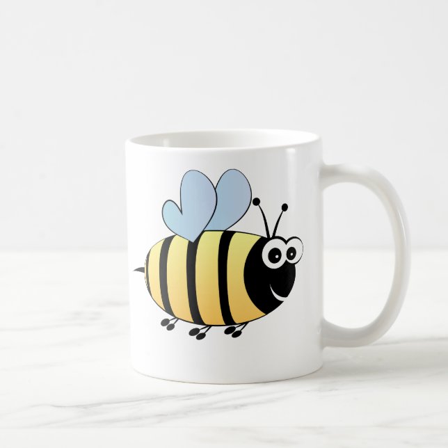 Niedliche Hummelbienen-Cartoonkinder Kaffeetasse (Rechts)