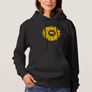Niedliche Hummelblume Gelbe Sonnenblume Blütenblum Hoodie