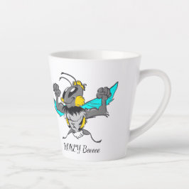Niedliche Hummeln Cartoon Cust.Text White Latte Ta Milchtasse