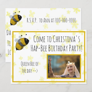 Niedliche Hummeln Gelb und Schwarz | HapBee Birthd Einladung