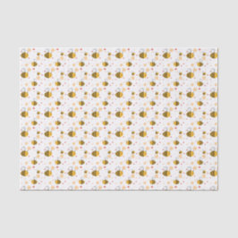 Niedliche Hummeln und Blume Seidenpapier