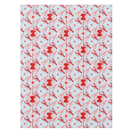 Niedliche Hummer und rote Monogramm | Leben am Mee Tischdecke