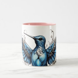 Niedliche Hummingbird-Küchensammlung Zweifarbige Tasse