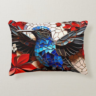 Niedliche Hummingbird-Mosaike Dekokissen