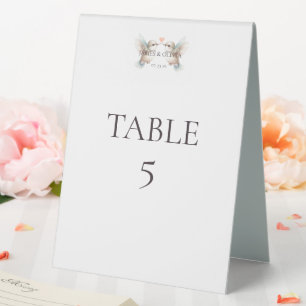 Niedliche Hummingbird Wedding Tischnummer Card Tischaufsteller