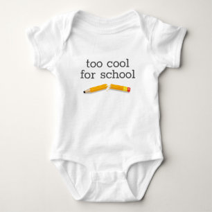 Niedliche Humorose zu Cool für die Schule Baby Strampler