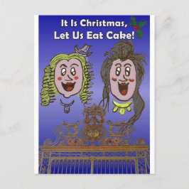 Niedliche, humorvolle VersailleCartoon Weihnachtsp Postkarte