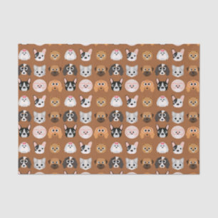 Niedliche Hunde auf Brown Seidenpapier
