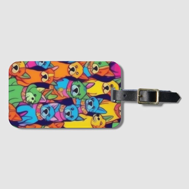 Niedliche Hunde Gepäckanhänger (Vorderseite (Horizontal))