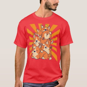 Niedliche Hunde gestackt Corgi T-Shirt