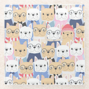 Niedliche Hunde Glas Untersetzer