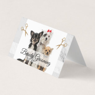 Niedliche Hunde   Grooming Scissors Visitenkarten