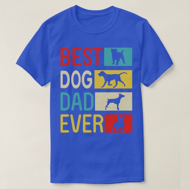 Niedliche Hunde Happy Best Hund Vater je Mutter Va T-Shirt (Design vorne)