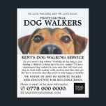 Niedliche Hunde-, Hundeschwalker-Service-Werbung Flyer<br><div class="desc">Niedlicher Hund,  Dog Walker Service Werbung Flyer vom Business Card Store.</div>