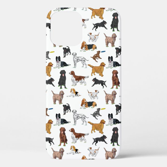 Niedliche Hunde-Illustrationsmuster Case-Mate iPhone Hülle (Rückseite)