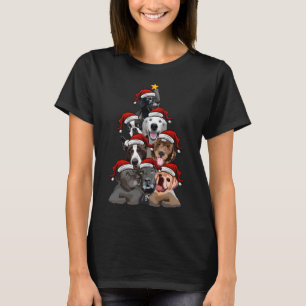 Niedliche Hunde in Weihnachtsmannmützen Weihnachts T-Shirt