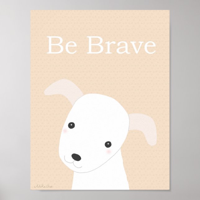 Niedliche Hunde Kinderzimmer Art Print Junge Kinde Poster (Vorne)