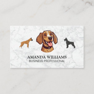 Niedliche Hunde Marmor Visitenkarte
