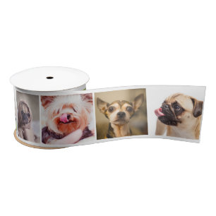 Niedliche Hunde ODER IHRE FOTOS benutzerdefinierte Satinband