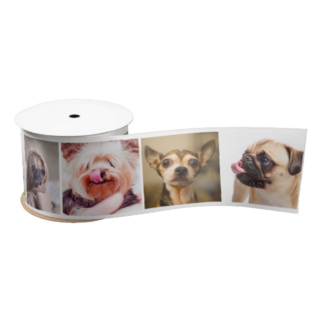 Niedliche Hunde ODER IHRE FOTOS benutzerdefinierte Satinband (Spule)