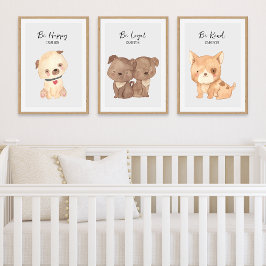 Niedliche Hunde Personalisierter Kinderzimmer mit  Bilderwand Sets