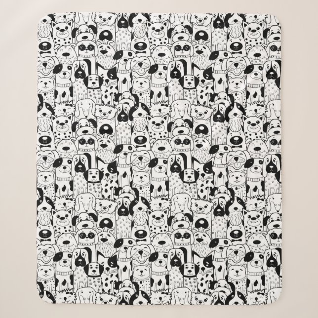 Niedliche Hunde Sherpa Blanket Sherpadecke (Vorderseite)