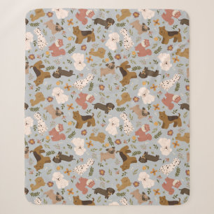 Niedliche Hunde Sherpa Blanket Sherpadecke