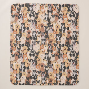 Niedliche Hunde Sherpa Blanket Sherpadecke