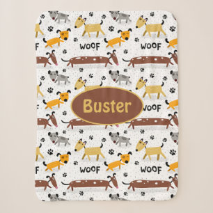 Niedliche Hunde Sherpa Dog Blanket Sherpadecke