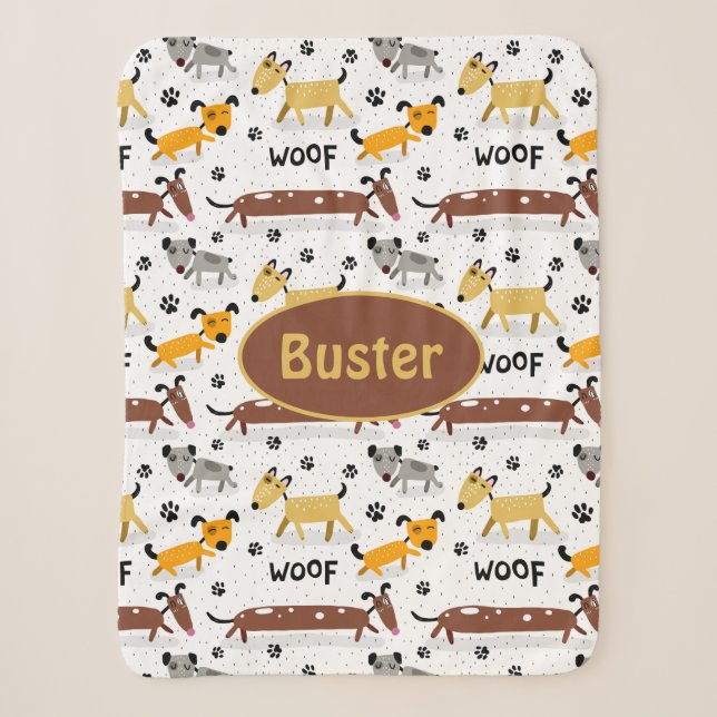 Niedliche Hunde Sherpa Dog Blanket Sherpadecke (Vorderseite)