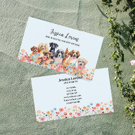 Niedliche Hunde Sitter, Haustier Groomer, Tierarzt Visitenkarte