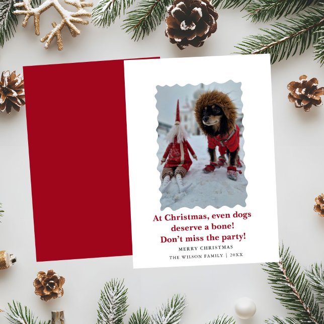 Niedliche Hunde Sprichwort Weihnachtskarte Einladung (Von Creator hochgeladen)