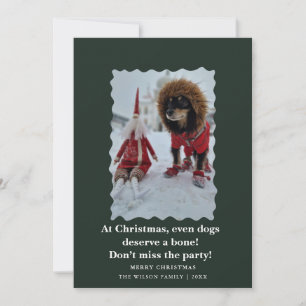Niedliche Hunde Sprichwort Weihnachtskarte Einladung