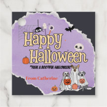 Niedliche Hunde Trick oder behandeln Halloween-Ein