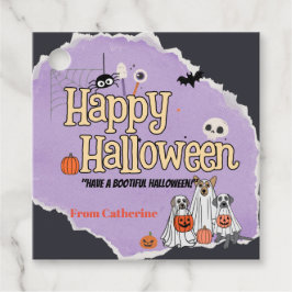 Niedliche Hunde Trick oder behandeln Halloween-Ein Geschenkanhänger