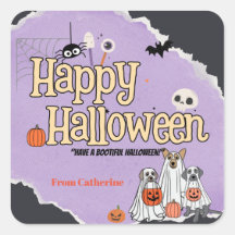 Niedliche Hunde Trick oder behandeln Halloween-Ein