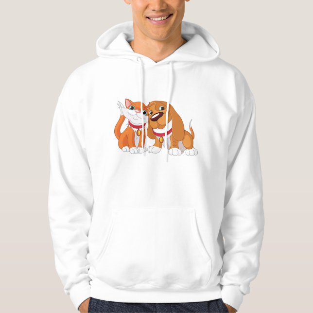 Niedliche Hunde und Katzen Hoodie (Vorderseite)