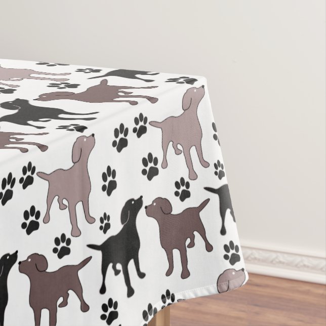 Niedliche Hunde-und Tatzen-Drucke Tischdecke (Beispiel)
