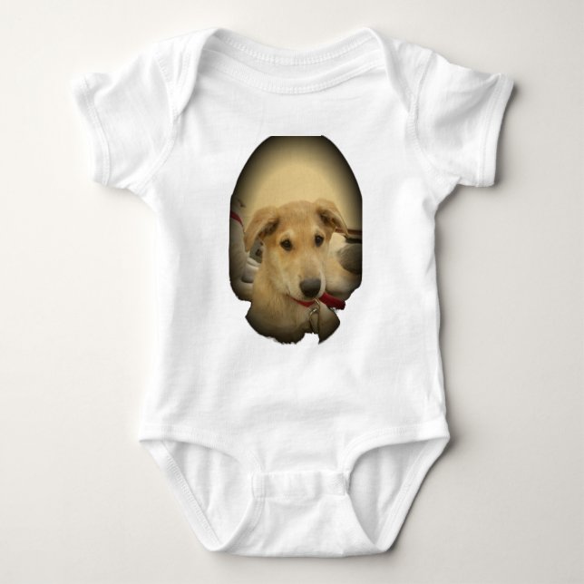 Niedliche Hunde und Welpen Mans Second Best Friend Baby Strampler (Vorderseite)