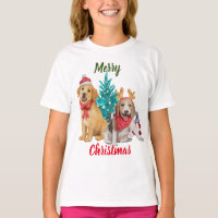 Niedliche Hunde wünschen frohe Weihnachten