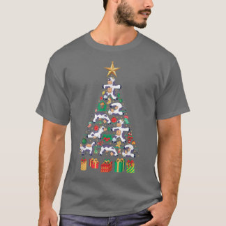 Niedliche Hunde Xmas Baumdesign T-Shirt