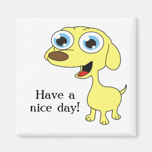 Niedliche Hundeillustrations-Positiv-Wörter Magnet