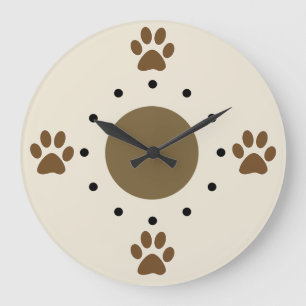 Niedliche Hundeklappen Große Wanduhr