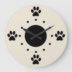Niedliche Hundeklappen Große Wanduhr