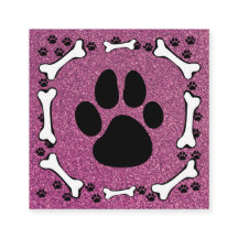 Niedliche Hundeknochen Rosa Glitzer Haustierservic