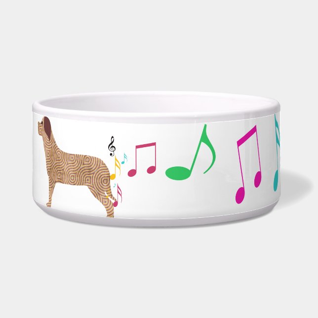 Niedliche Hundemusik Napf (Vorderseite)