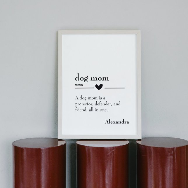 Niedliche Hundemutter-Definition-individuelle Name Poster (Von Creator hochgeladen)