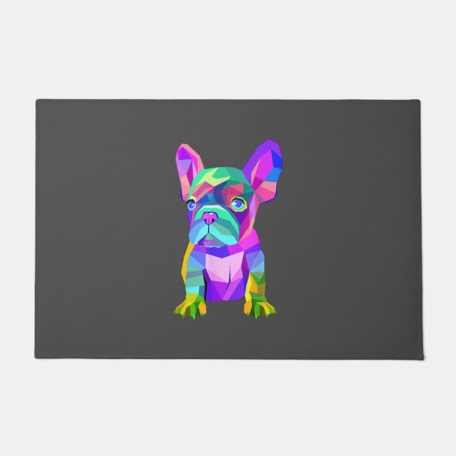 Niedliche Hunderasse, farbenfrohe Bulldogin, franz Fußmatte (Vorderseite)