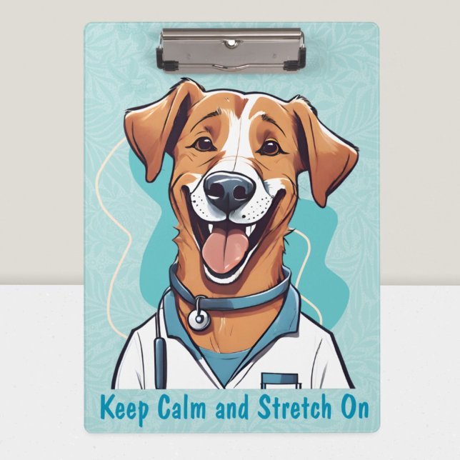 Niedliche Hundeschenke für Physiotherapeuten Ärzte Klemmbrett (Cute Cat Gifts for Physical Therapists Doctors)