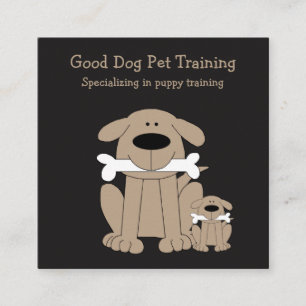 Niedliche Hundetraining Visitenkarten Quadratische Visitenkarte